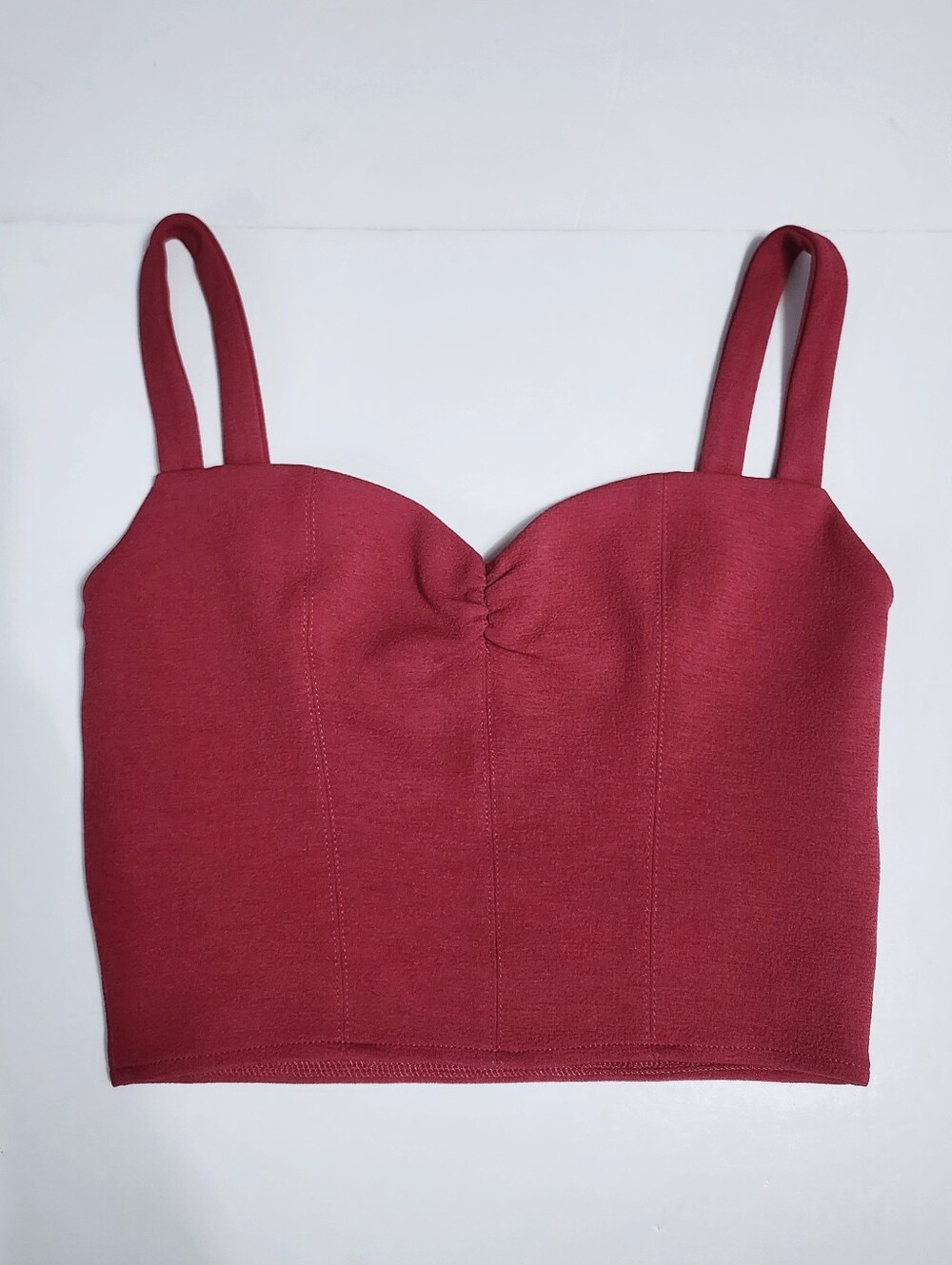 Zara Ruched Sweetheart Crop Top size L - Picture 14 of 15
